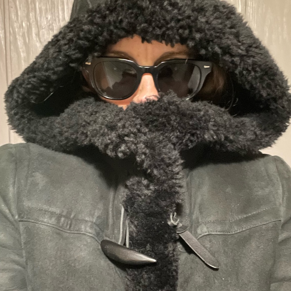 Coach Shearling Duffle Coat Jacket with Wooden Toggles and Ridiculous Hood! - Picture 16 of 16